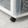 thumbnail image 4 of IRIS 3 Drawer Wide Storage Drawer Cart with Caster Wheels, White/Clear, 4 of 9