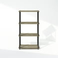 thumbnail image 4 of Furinno Turn-N-Tube 4-Tier Multipurpose Shelf Display Rack, Shelving Unit, Bookcase, French Oak/Black, 4 of 6