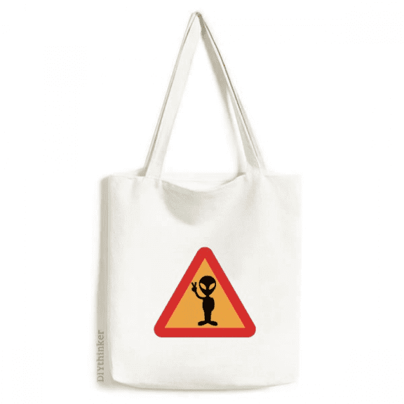 Logo Aliens Art Deco Fashion Tote Canvas Bag Shopping Satchel Casual Handbag
