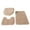 Khaki, variant on Soft Microfiber Bathroom Rugs Sets 3 Piece, Bath Rug + Contour Mat + Toilet Seat Cover, Non-Slip Bathroom Rugs with PVC Point Flannel Backing, Water Absorbent Solid