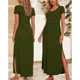 thumbnail image 3 of Women's Split Maternity Long Dresses Nursing Dresses for Breastfeeding, 3 of 6