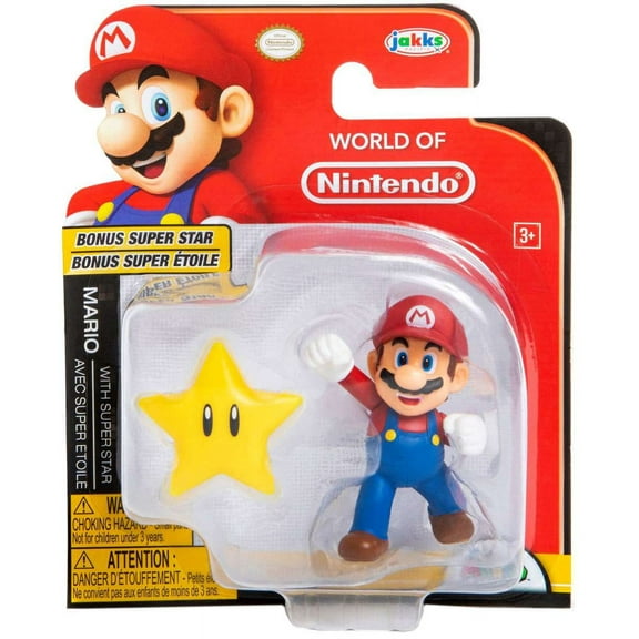 Super Mario Bros World of Nintendo Collectible Action Figures with Star Moveable Arms Head