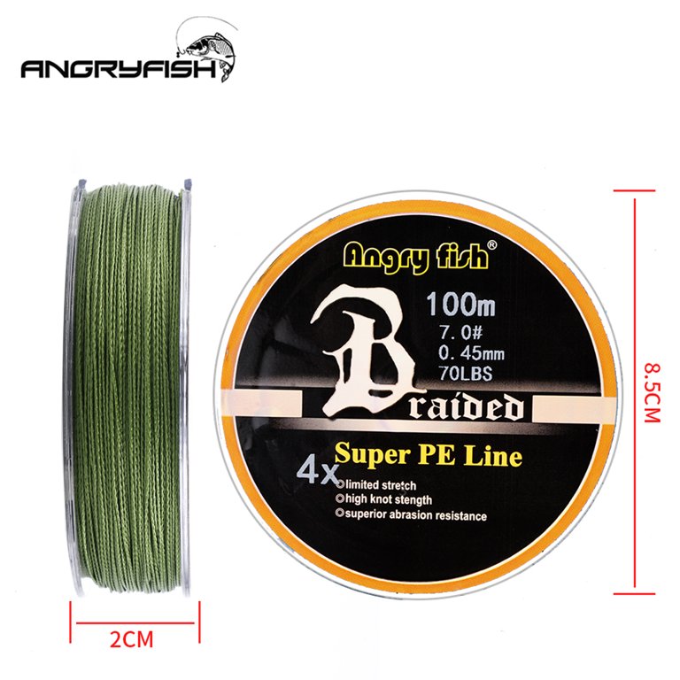 Diominate PE Line 4 Strands Braided 100m/109yds Super Strong Fishing Line  10LB-80LB White 