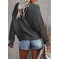 thumbnail image 4 of HOTAPEI Pullover Sweaters for Women Lace Crochet Long Sleeve Sweaters Hollow Out Sweater Crewneck Knit Pullover Tops, 4 of 5