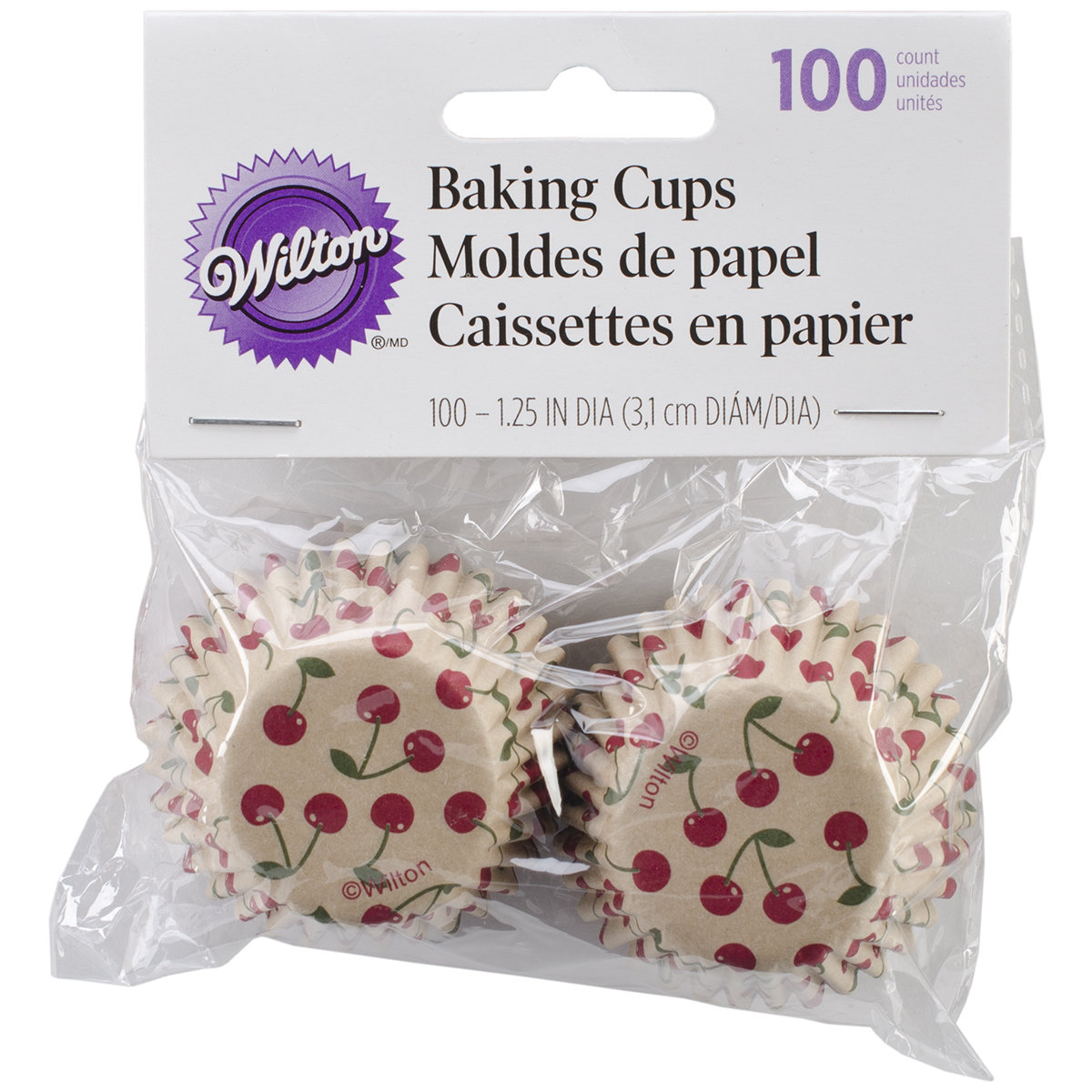 Mini Baking CupsUnbleached Cherry 100/Pkg