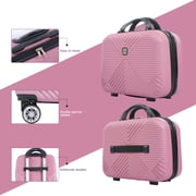 Tripcomp Luggage Sets 2 Piece Suitcase Set (14/20/)Hardside Suitcase with Spinner Wheels Lightweight Carry On Luggage(Pink)