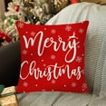 thumbnail image 5 of Dmlowu Christmas Pillow Covers 18x18, Red Merry Christmas Pillow Covers for Couch, Extra Soft Warm Throw Pillow Covers for Holiady Party Christmas Decorations, 5 of 7