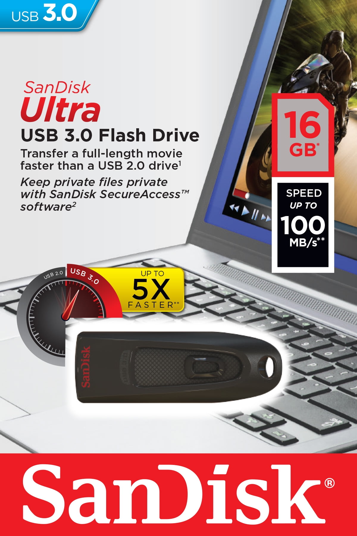 SANDISK CRUZER ULTRA 3.0 16GB USB FLASH DRIVE – Makotek Computer Sales Inc - View #9