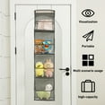 thumbnail image 4 of OhhGo Over The Door Hanging Pantry Organizer 4-Shelf Behind The Door Storage Organizer with Clear Plastic Pockets Large Capacity for Closet Bedroom Bathroom (Grey), 4 of 10