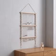 thumbnail image 4 of Luckky Boho Handwoven Wall Hanging Display Rack,Handmade Woven Storage Holder,Decorative Wall Mount Accessory Rack for Bedroom & Living Room, 4 of 6