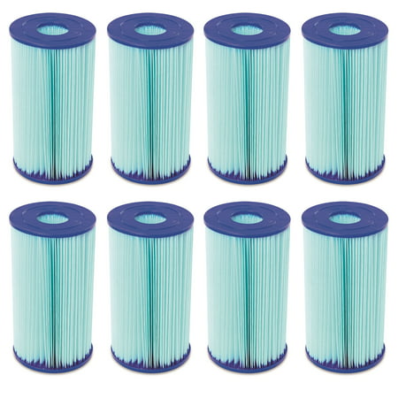 Bestway Flowclear Antimicrobial Type IV Type B Pool Filter Cartridge (8 (Best Way To Clean Plastic Lenses)