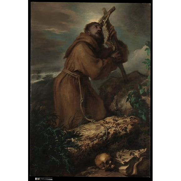 Saint Francis in Ecstasy Poster Print by Giovanni Benedetto Castiglione (Il Grechetto) (Italian, Genoa 1609�1664 Mantua) (18 x 24)