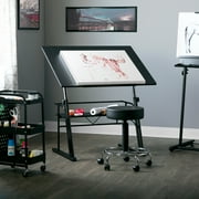 Studio Designs Zenith Height Adjustable, Adjustable Top Drafting Table in Black