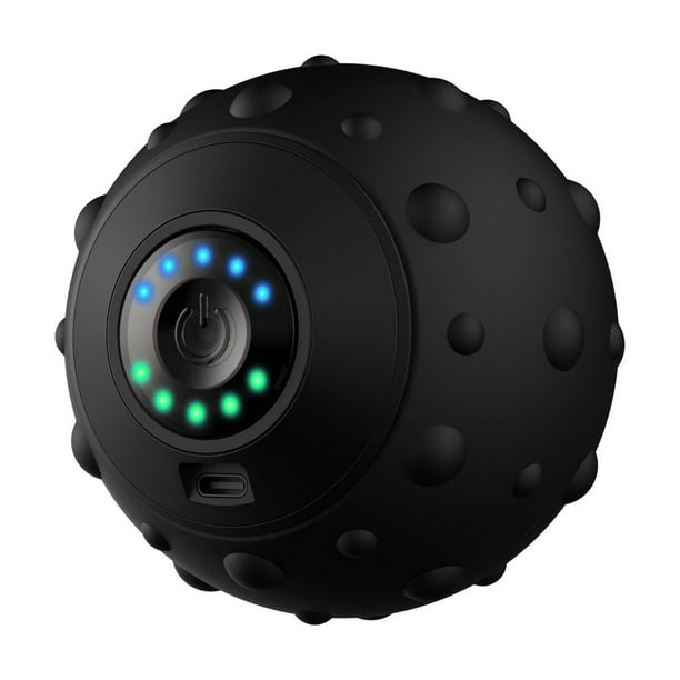 Pelota de masaje compacta de mano para masaje de tejido profundo para pies, espalda y manos. negro