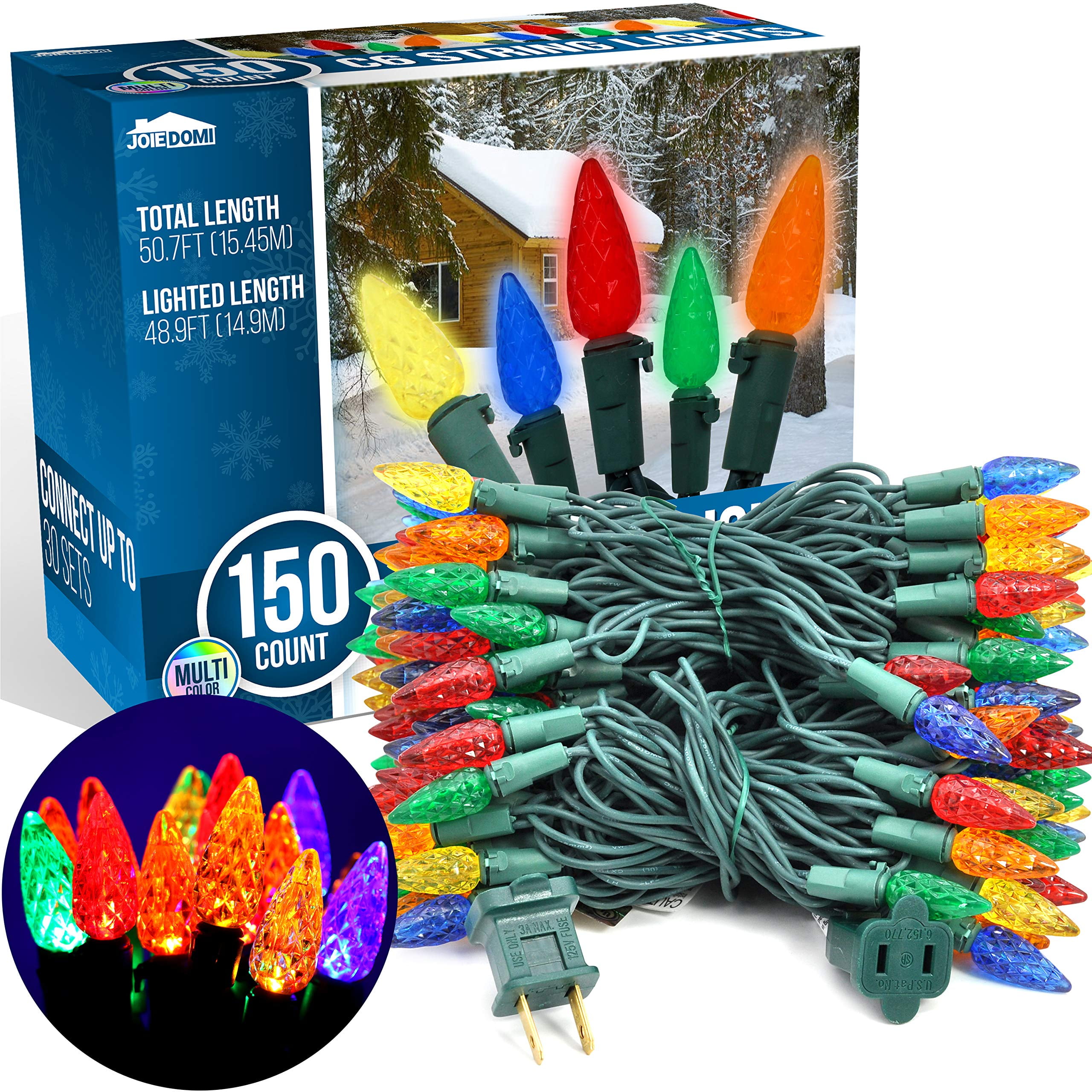 Blue Led Christmas Lights Walmart 
