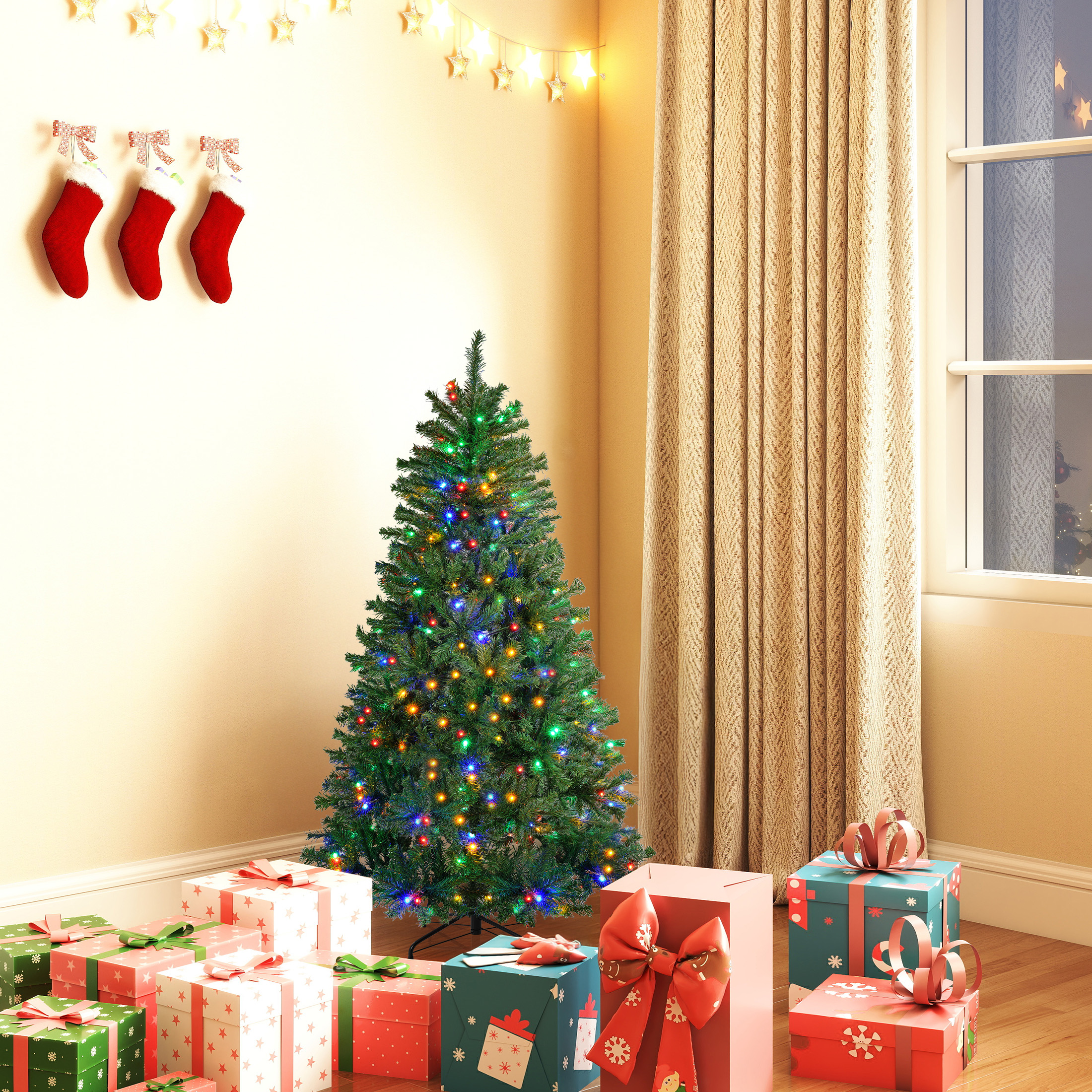 EDX 4.5 Ft Pre-Lit Artificial Christmas Tree photo 7