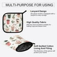 thumbnail image 3 of Yayeee Oven Mitts and Pot Holder Set of 4 Heat Resistant Kitchen Gloves Baking Hot Pad, Christmas Cups, 3 of 5
