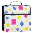 thumbnail image 5 of FORMRS Zipper Binder with Shoulder Strap 2-inch Ring 500 Sheet Capacity File Bag, Yellow Retro Round, 5 of 5