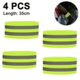 thumbnail image 1 of 4 Piezas Bandas Reflectantes Bandas Reflectantes para Muñeca, Brazo, Tobillo, Pierna, Equipo Reflectante de Alta Visibilidad Correas de Cinta Reflectora de Seguridad para Caminar Nocturno, Ciclismo y, 1 of 8