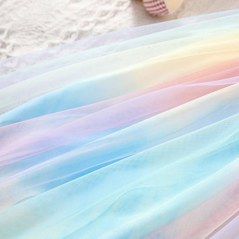 Ombre Rainbow Tulle Dress