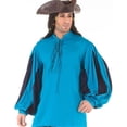 thumbnail image 1 of The Pirate Dressing C1060 European Medieval Shirt- Navy & Turquoise - 2XL, 1 of 1