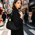 thumbnail image 6 of Dumpling Tote Bag for Women, Waterproof Nylon Large Capacity Crossbody Shoulder Purse, Lightweight Casual Sports Handbag for Work Travel Gym - Fits 14" Laptop, 6 of 7