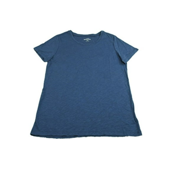 Rock Fit LLC Eddie Bauer Womens Size Small Short Sleeve Scoop Neck T-Shirt, Airforce Blue