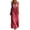 Hot Pink, variant on Costeam Womens Square Neck Sleeveless Maxi Dress Floral Embroidery Wide Strap Loose Linen Blend Flowy Long Tank Sundress with Side Pockets Outfit
