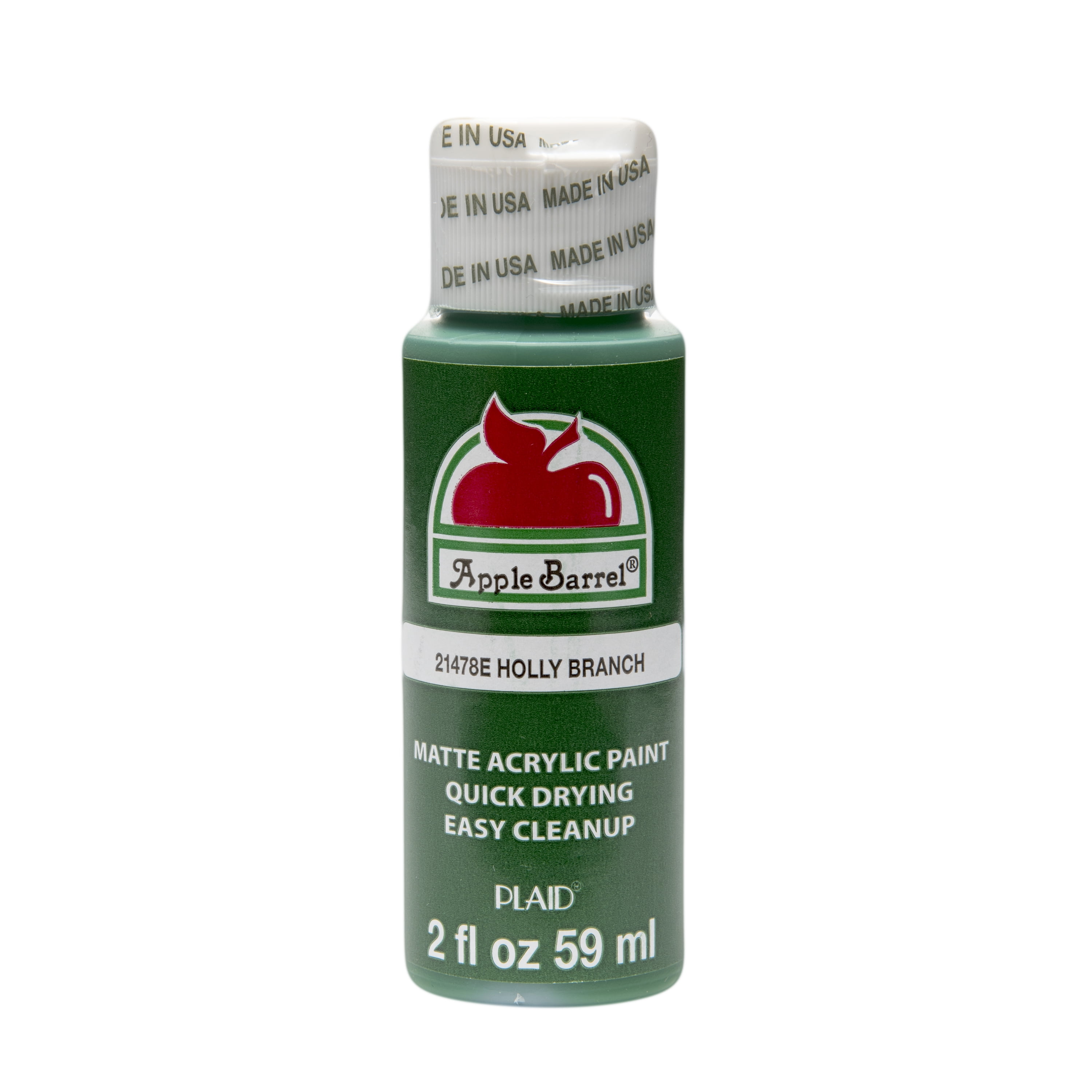 Apple Barrel Matte Finish Holly Branch Acrylic Craft Paint, 2 Fl. Oz