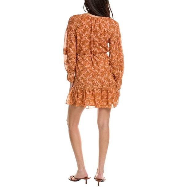 joie orange dress Joie womens Bree Silk Mini Dress, 4, Orange
