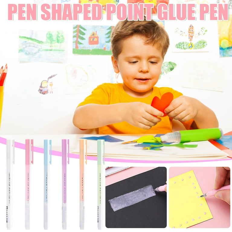 Dengmore Tacky Glue Pens Scrapbook Quick Dry Glue Pen Children's Creative Color Dispensing Pen Student 1ml, Size: 14.5, Orange