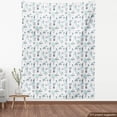 thumbnail image 4 of Ambesonne Tropical Leaf Fabric by the Yard Upholstery, House Leaves Print, 3 Yards, Pale Blue Dark Grey and White, 4 of 5