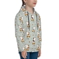 thumbnail image 3 of Picia Dog Riding Skateboard Pattern Youth Hoodie - Warm Pullover Sweatshirt with Kangaroo Pocket, Ideal for Boys and Girls-X-Large, 3 of 6