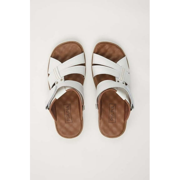 BRAZILIAN WOMENS LEATHER SANDALS BLANCO