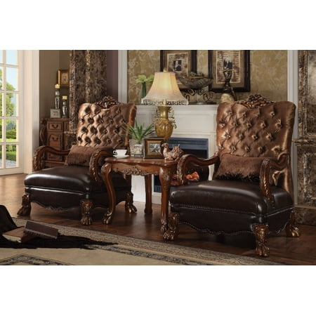 UPC 192551001312 product image for Dresden Chair With 1 Pillow, Golden Brown Velvet & Cherry Oak | upcitemdb.com