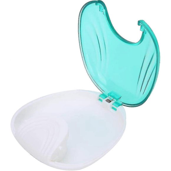 Retainer Case, Press-to-open Retainer Container Partial Denture Box For Retainers, Tooth Appliances & More(2pcs, Pink+green)