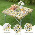 thumbnail image 4 of Yellow Lemon Fruit Slices White Pattern Square Fitted Tablecloth with Elastic Edge,Square Table Cover,Washable Elastic Table Cover for Home Kitchen Party Decor 36"x36", 4 of 6