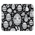thumbnail image 1 of Alfombrilla de ratón con diseño de huevos de Pascua en blanco y negro con base de goma antideslizante, cuadrada, protector para portátil, alfombrilla de escritorio para juegos de ordenador,, 1 of 7