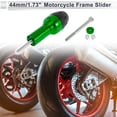 thumbnail image 2 of 10mm Motorcycle Slider Frame Aluminum Alloy Plastic Wheel Fairing Protection Crash Pad Protector Guard 44mm 137mm Bolt Green 1 Set, 2 of 7