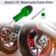 thumbnail image 2 of Protector de guardabarros de aleación de aluminio de 10mm, slider de marco de motocicleta, protección contra choques, pad de protección, 44mm, 137mm, tornillo verde, 1 juego, 2 of 7
