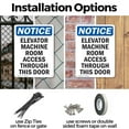 thumbnail image 3 of (2 Pack) Elevator Machine Room Access OSHA Notice Sign 10 Inch X 14 Inch Plastic Sign, Weather Resistant, UV Protected for Workplace, Business, and Construction Site, Made in the USA, 3 of 8