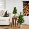 thumbnail image 6 of Nearly Natural 32in. Artificial Real Touch Norfolk Island Pine in Christmas Tin Metal Planter with Natural Look, 6 of 8