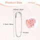 thumbnail image 3 of Uxcell 10-Pack Gran Alfiler de Seguridad, 3.15 In(80mm) Aleación de Zinc Pesado Broche para Coser Ropa Alfileres Decorativos de Seguridad [Tono Plateado], 3 of 7