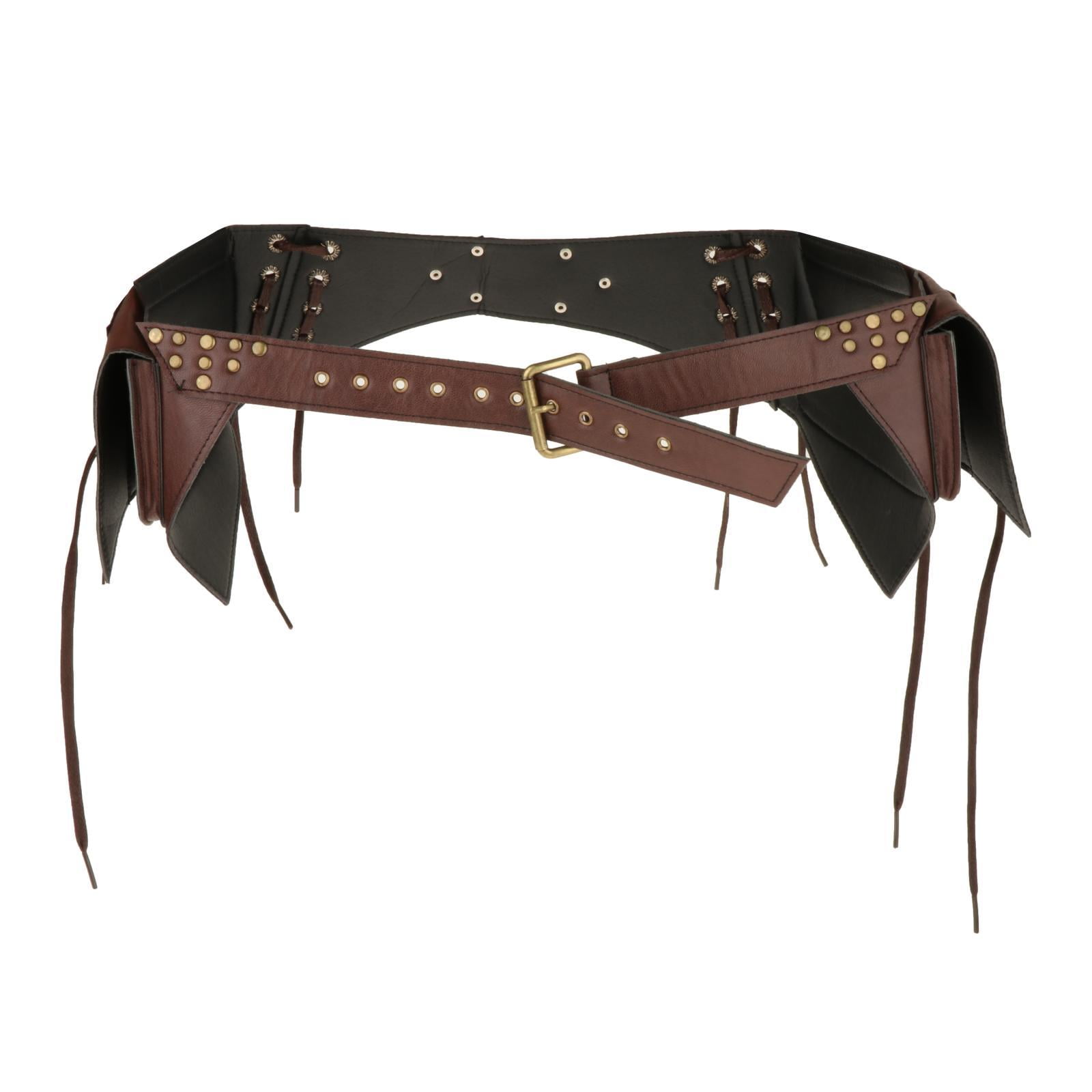 Fashion Fanny Pack Costume Bags Wallet Adjustable Steampunk Waist Bag Pouch for Brown