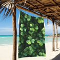 thumbnail image 2 of Ryvnso Clover Leaf Pattern Beach Towel Quick Dry Swimming Yoga Beach Towels Large Sand Free Microfiber Towel 31"W x 71"L, 2 of 5