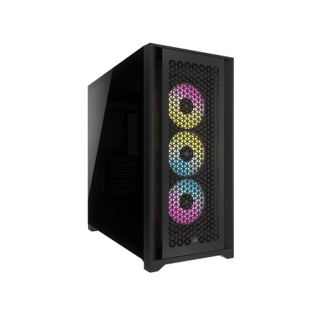 UPC: 0840006694342 | CORSAIR iCUE 5000D RGB AIRFLOW Mid-Tower Case  Black – 3x AF120 RGB ELITE Fans – iCUE Lighting Node PRO Controller – High-airflow Design