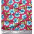 thumbnail image 1 of Soimoi Cotton Voile Fabric Hummingbird & Floral Printed Fabric 1 Yard 42 Inch Wide, 1 of 3