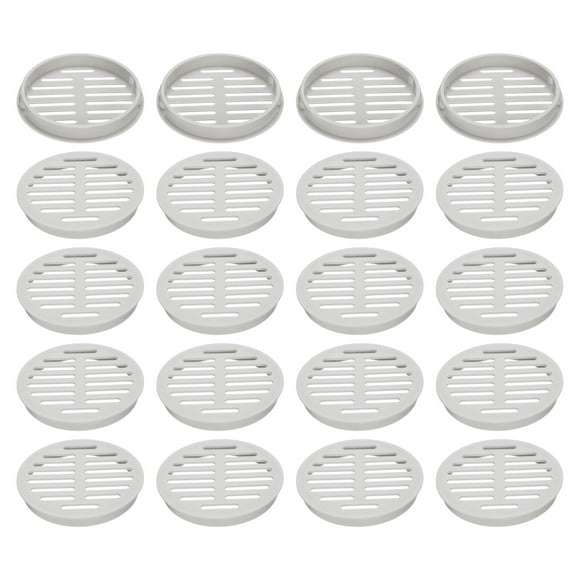 Uxcell 20 Pcs Évents Circulaires 80mm/3.1 Po, Couverture d'Évent Gris