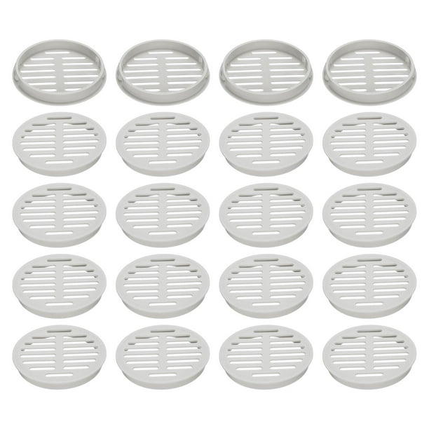 Uxcell 20Pcs 80mm/3.1in Ventilaciones de aire circulares, tapa de ventilación gris