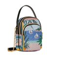 thumbnail image 7 of FORMRS Crossbody Bag for Women Quilted Travel Shoulder Cell Phone Purse with Chain Strap Handbag, Pink Seaside, 7 of 7